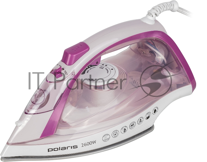 Утюг POLARIS PIR2668AK 3m белый/розовый 2600Вт