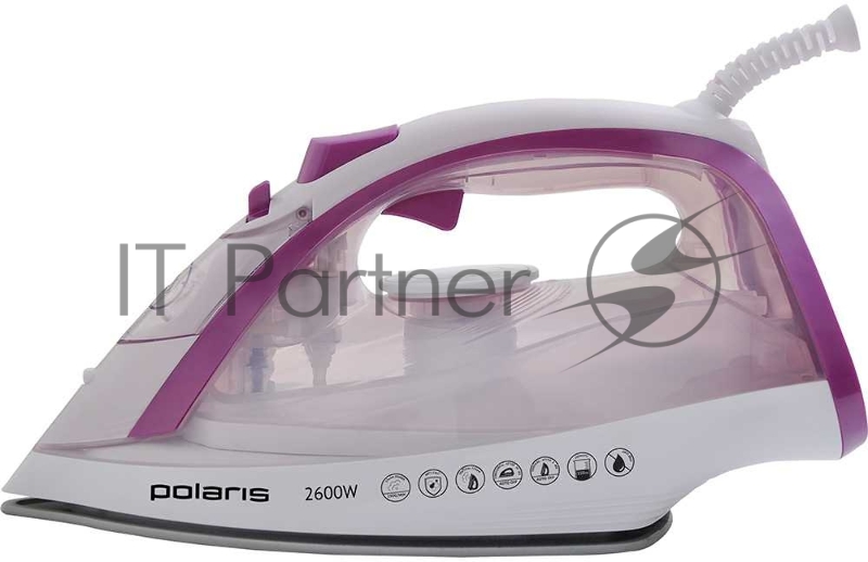 Утюг POLARIS PIR2668AK 3m белый/розовый 2600Вт