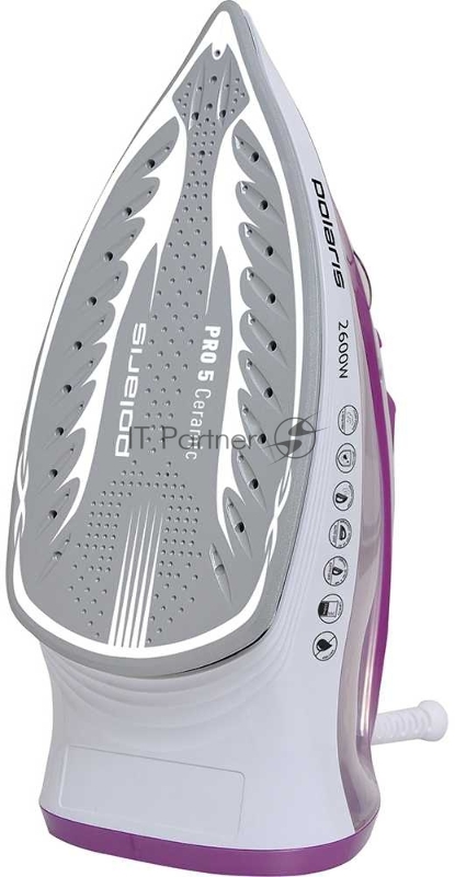 Утюг POLARIS PIR2668AK 3m белый/розовый 2600Вт