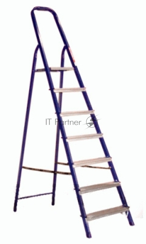 Стремянка Alumet М8407 сталь/алюминий 7ступ. H3.5м макс.нагр.:150кг