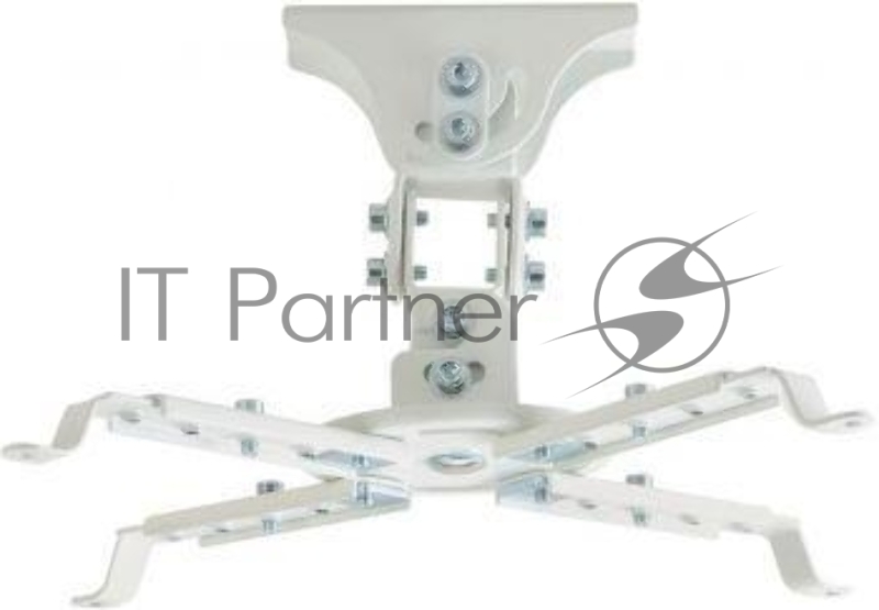 Кронштейн Kromax PROJECTOR-45W White пот. для проекторов max 12 кг, 3 ст св., нак. ±20°, пов. 360°,