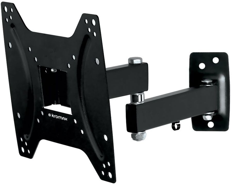 Кронштейн Kromax Optima-204 черный 15-42 настенный от стены 68.5-322мм наклон +5°/-12° VESA 200х20