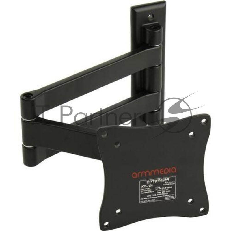 Кронштейн ARM Media LCD-7101 BLACK для LCD/LED ТВ 15-26, настенный, 4 степени свободы, VESA 75/100