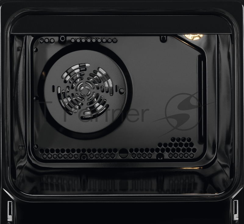 Электрическая плита со стеклокерамикой ELECTROLUX RKR540200W, 50см шириной, белого цвета, мультифункциональная электрическая духовка, электрический гриль, электронное управление с отключением духовки, 6 режимов, полезный объём 56 л., хромированные на