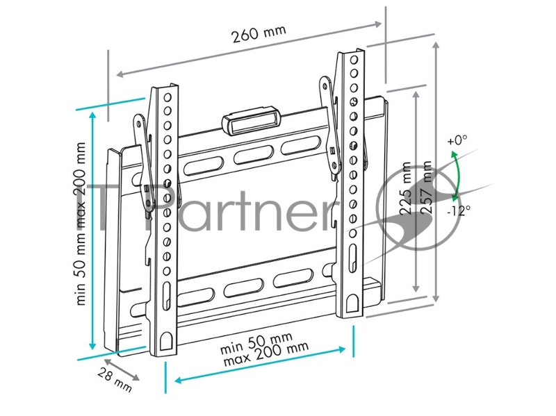 Кронштейн для LED/LCD телевизоров VLK TRENTO-36 black