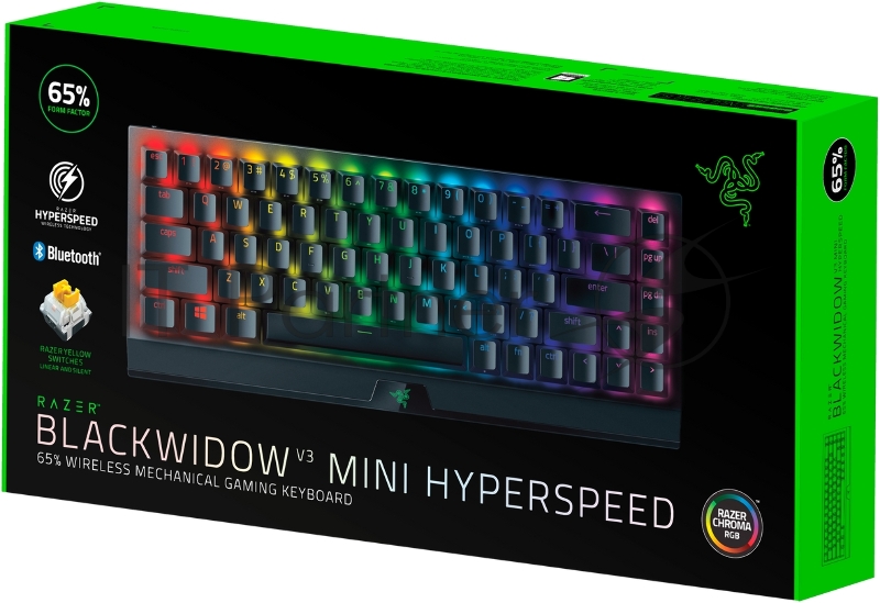 Игровая клавиатура Razer BlackWidow V3 Mini HyperSpeed (Yellow Switch) - Russian Layout