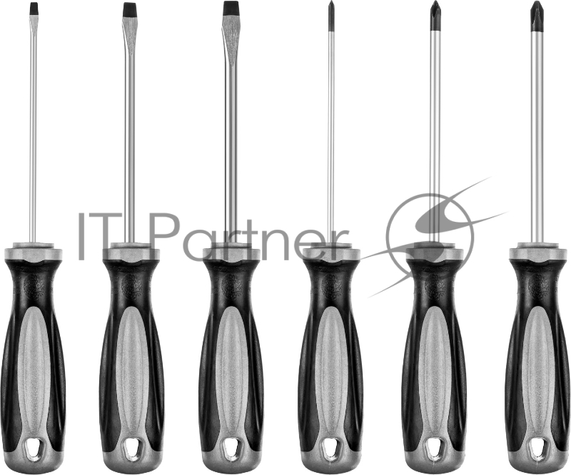 Набор отверток MIRAX 25186 закаленный стержень двухкомпонентная рукоятка в коробке 6 предметов