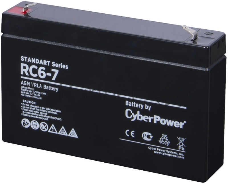 Аккумуляторная батарея SS CyberPower RC 6-7 / 6 В 7 Ач Battery CyberPower Standart series RC 6-7 / 6V 7 Ah