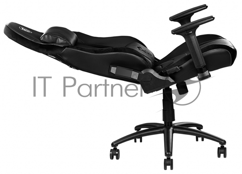 Игровое кресло MSI MAG CH130X чёрное (ПХВ-кожа, кожа из углеродного волокна, 2D подлокотники, газпатрон 4 класс)