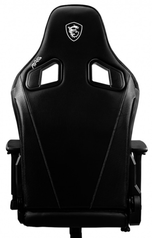 Игровое кресло MSI MAG CH130X чёрное (ПХВ-кожа, кожа из углеродного волокна, 2D подлокотники, газпатрон 4 класс)