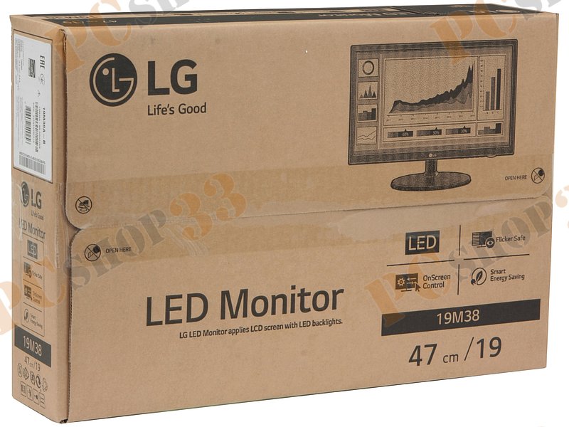 ЖК-монитор 18.5 LG 19M38A BB 1366x768, 5мс, черный (D-Sub)