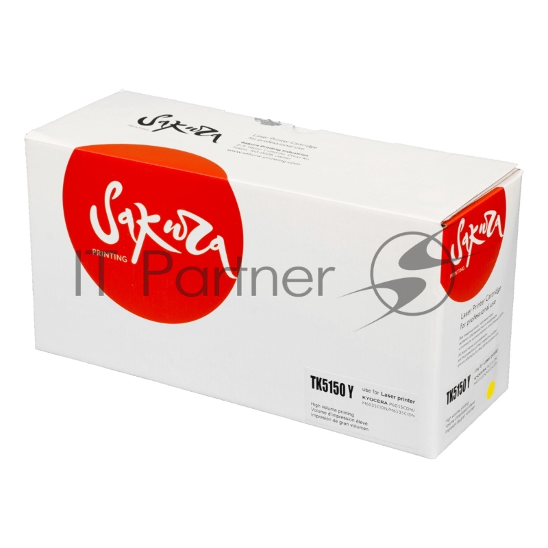 Картридж SAKURA TK5150Y для Kyocera Mita ECOSYS P6035cdn/ M6035cidn/ M6535cidn, желтый, 10 000 к.