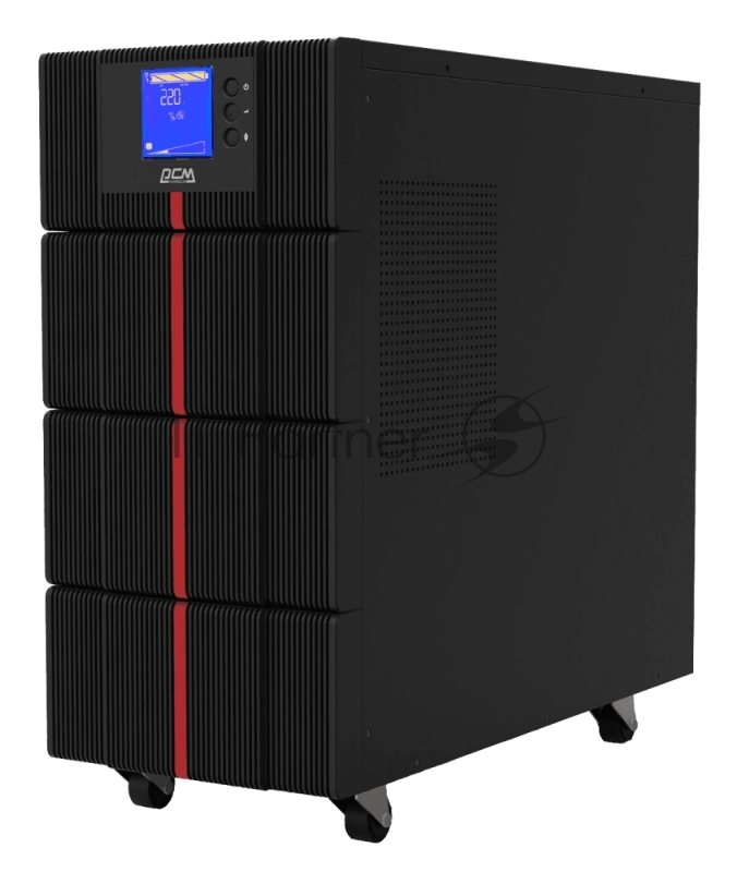 Источник бесперебойного питания Powercom MACAN, On-Line, 6000VA / 6000W, Tower, IEC, LCD, Serial+USB, SmartSlot, подкл. доп. батарей