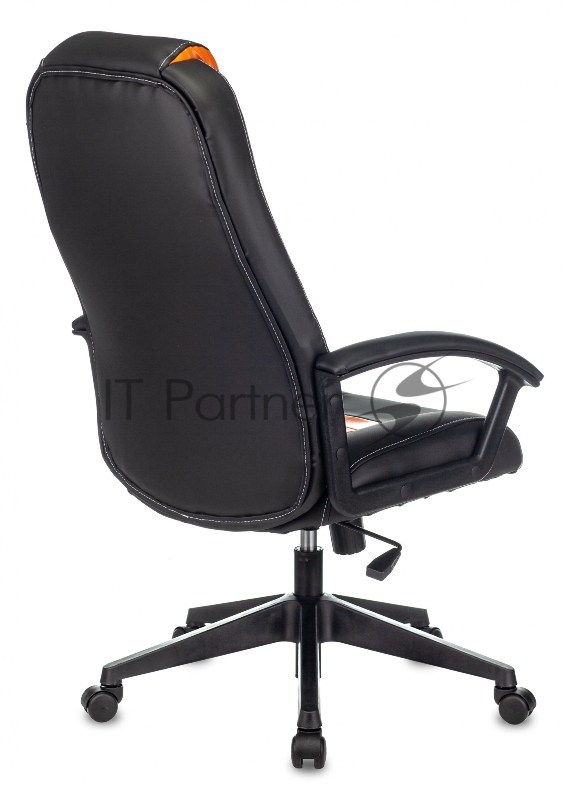 Кресло игровое Zombie 8 черный/оранжевый искусственная кожа крестовина пластик