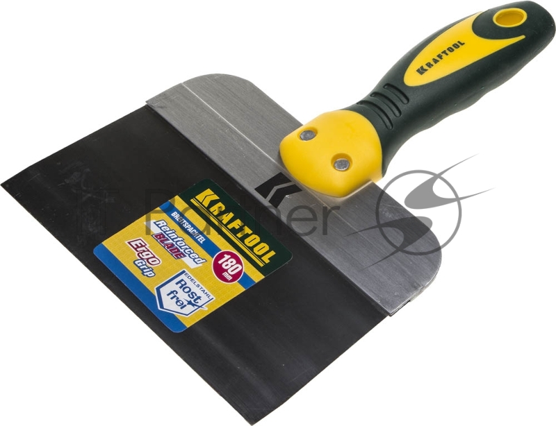 Шпатель KRAFTOOL фасадный с двухкомпонентной ручкой, нержавеющее полотно, 180мм 10036-180