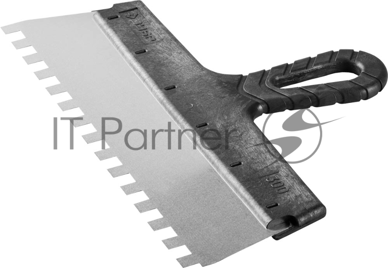 Шпатель Зубр МАСТЕР ФАСАДНЫЙ, нержавеющее полотно, 300мм, зуб 10x10мм 10078-30-10