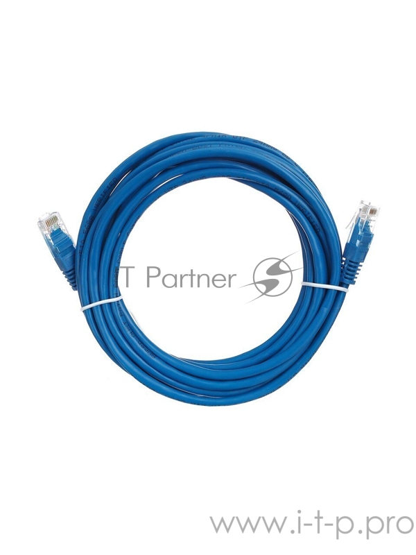 Патчкорд литой Aopen/Qust UTP кат.5е 5м синий (ANP511_5M_B)