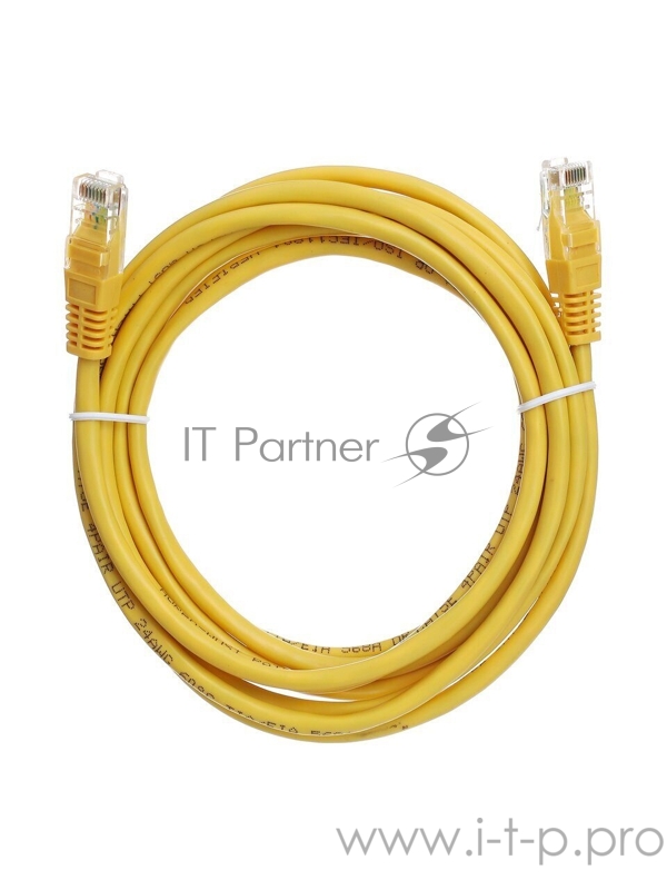 Патчкорд литой Aopen/Qust UTP кат.5е 3м желтый (ANP511_3M_Y)
