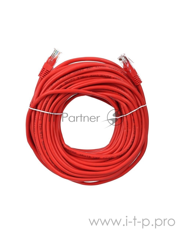 Патчкорд литой Aopen/Qust UTP кат.5е 20м красный (ANP511_20M_R)