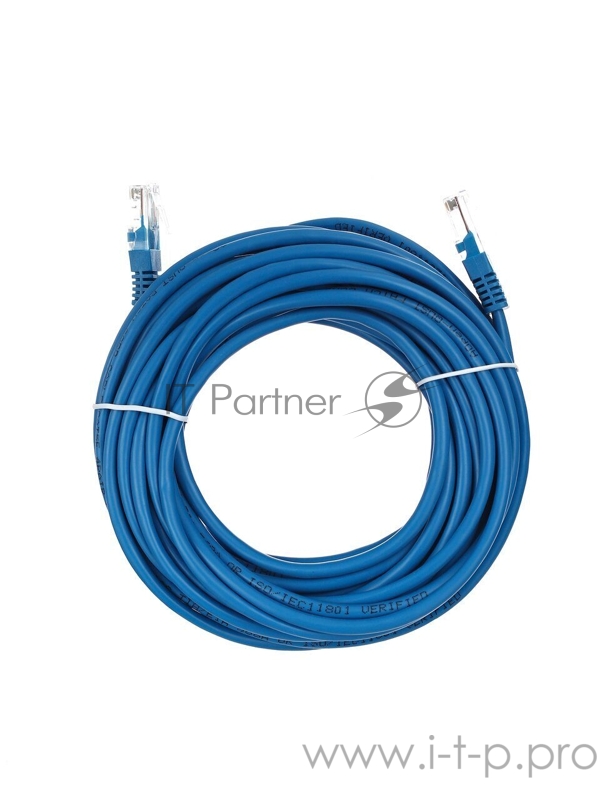 Патчкорд литой Aopen/Qust UTP кат.5е 10м синий (ANP511_10M_B)