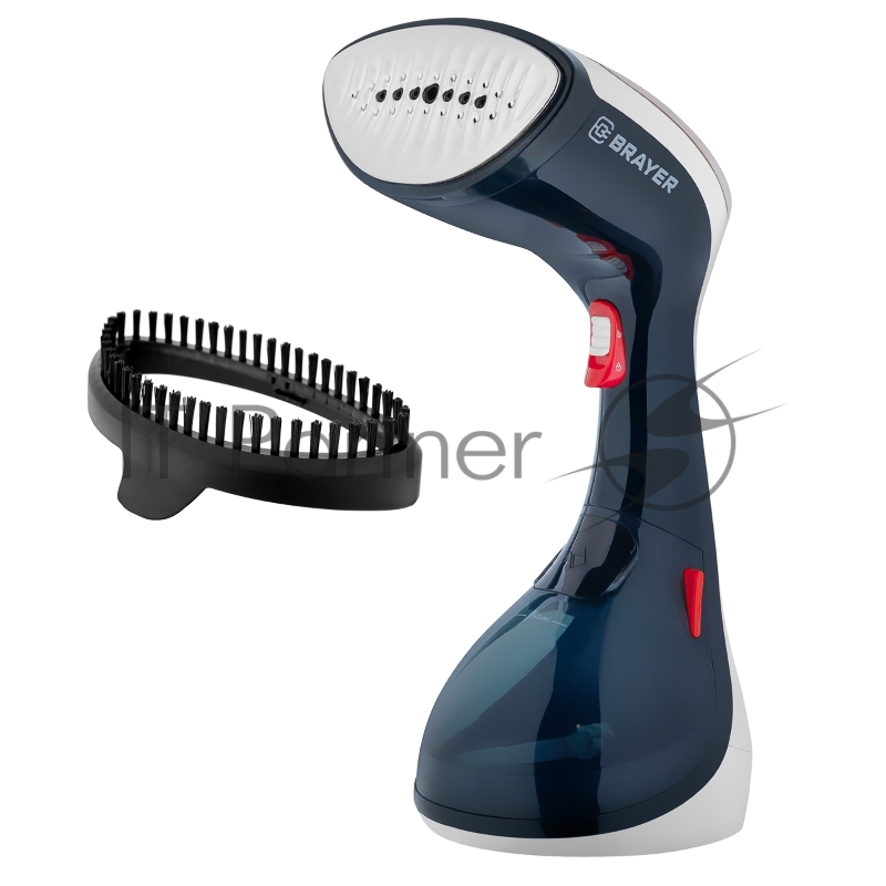 Отпариватель BRAYER BR4123, 1630 Вт, пар 25 г/мин, съем.щетка, фиксация пара, 270 мл