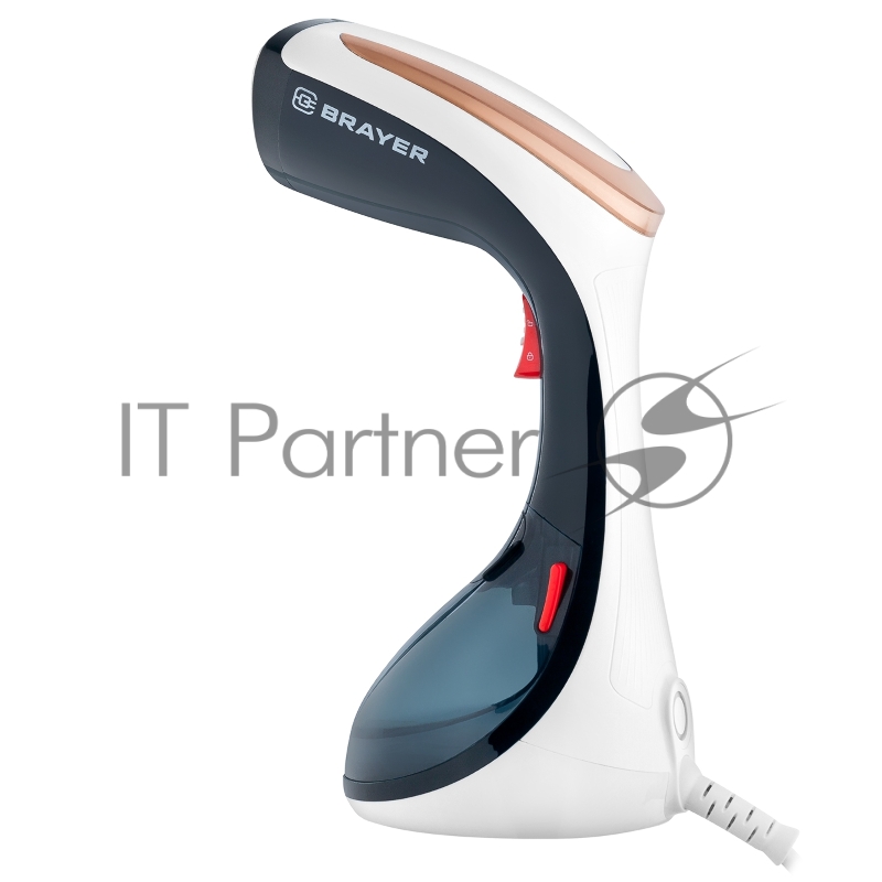 Отпариватель BRAYER BR4123, 1630 Вт, пар 25 г/мин, съем.щетка, фиксация пара, 270 мл