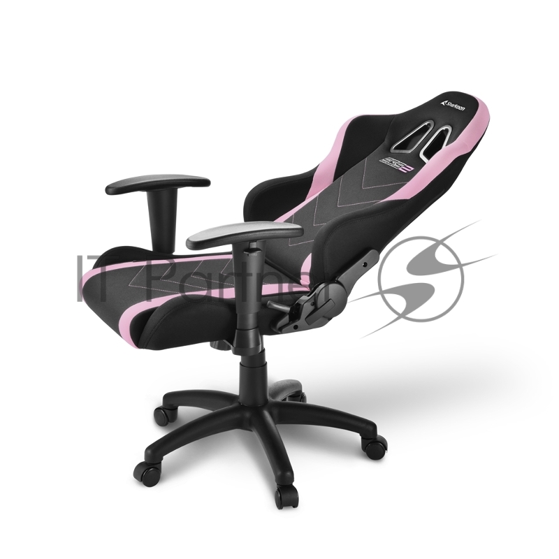 Игровое кресло Sharkoon Skiller SGS2 Jr. чёрно-розовое (ткань, регулируемый угол наклона, механизм качания)