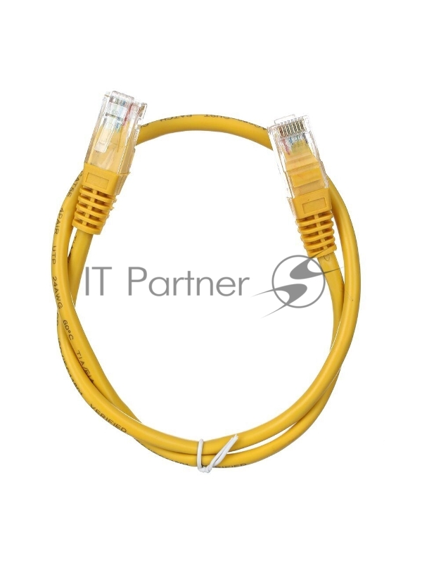 Патчкорд литой Aopen/Qust UTP кат.5е 0,5м желтый ANP511_0.5M_Y