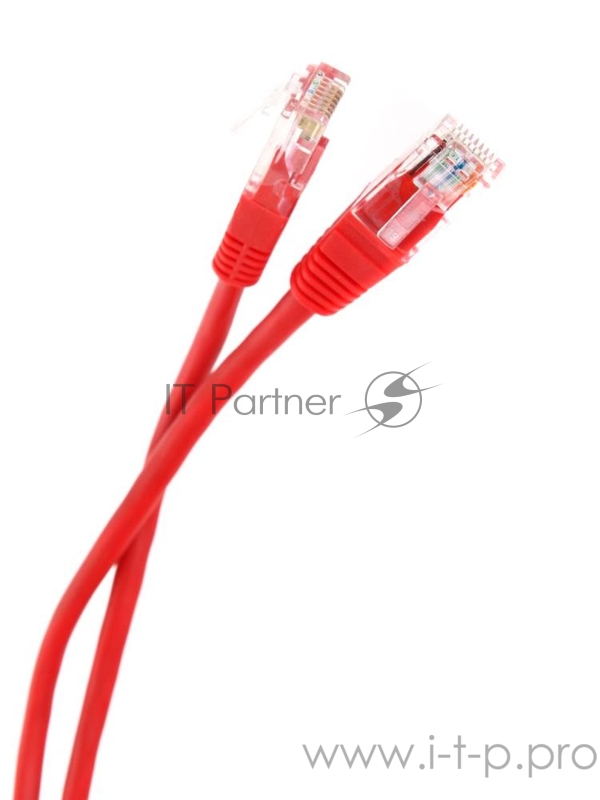 Патчкорд литой Telecom UTP кат.5е 3,0м красный