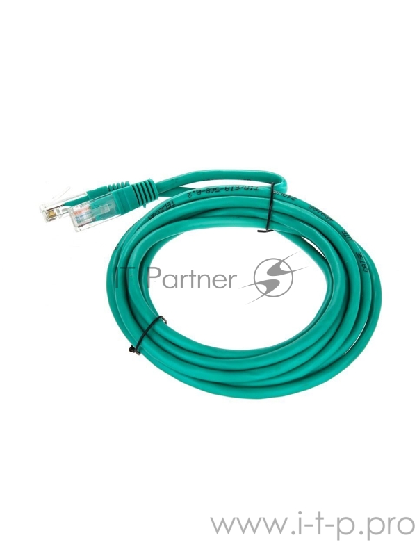 Патчкорд литой Telecom UTP кат.5е 3,0м зеленый