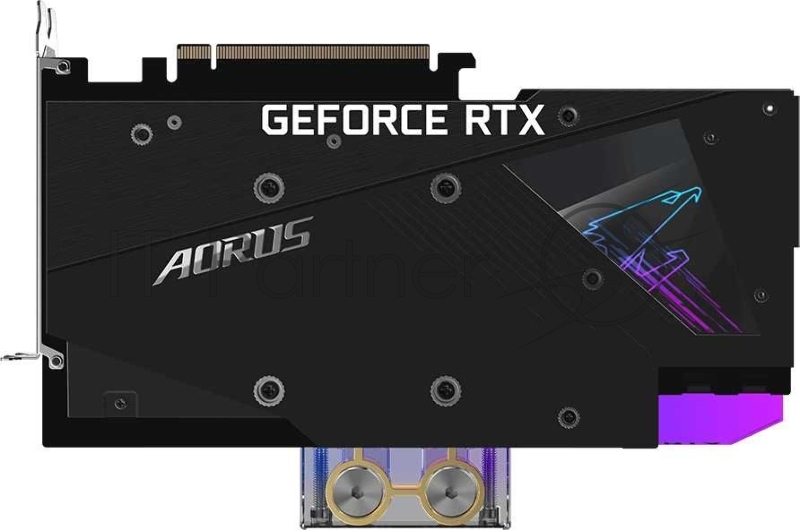 Видеокарта Gigabyte PCI-E 4.0 GV-N3080AORUSX WB-10GD 2.0 LHR NVIDIA GeForce RTX 3080 10240Mb 320 GDDR6X 1845/19000 HDMIx3 DPx3 HDCP Ret