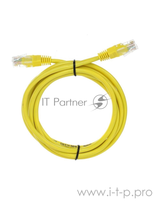 Патчкорд литой Telecom UTP кат.5е 2,0м желтый