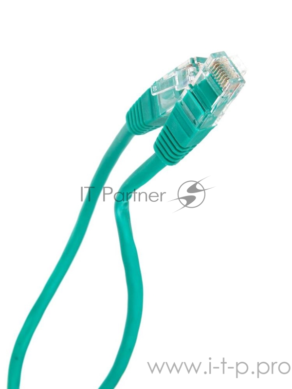 Патчкорд литой Telecom UTP кат.5е 10,0м зеленый