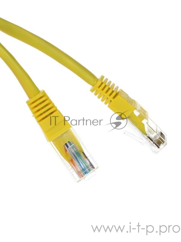 Патчкорд литой Telecom UTP кат.5е 1,0м желтый