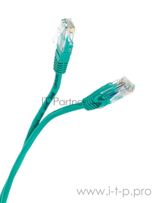 Патчкорд литой Telecom UTP кат.5е 1,0м зеленый