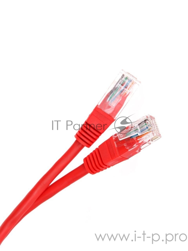 Патчкорд литой Telecom UTP кат.5е 0,5м красный