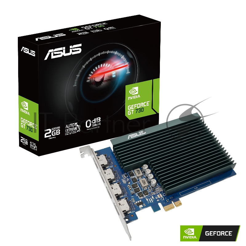 Видеокарта Asus PCI-E GT730-4H-SL-2GD5 NVIDIA GeForce GT 730 4096Mb 64 DDR5 902/5010 HDMIx4 HDCP Ret