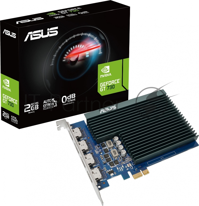 Видеокарта Asus PCI-E GT730-4H-SL-2GD5 NVIDIA GeForce GT 730 4096Mb 64 DDR5 902/5010 HDMIx4 HDCP Ret