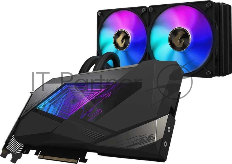 Видеокарта Gigabyte PCI-E 4.0 GV-N3080AORUSX W-10GD 2.0 LHR NVIDIA GeForce RTX 3080 10240Mb 320 GDDR6X 1845/19000 HDMIx3 DPx3 HDCP Ret