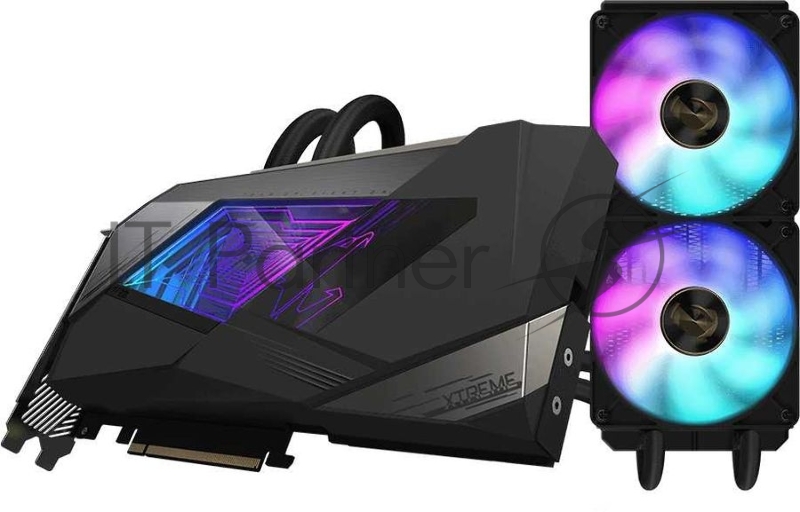 Видеокарта Gigabyte PCI-E 4.0 GV-N3080AORUSX W-10GD 2.0 LHR NVIDIA GeForce RTX 3080 10240Mb 320 GDDR6X 1845/19000 HDMIx3 DPx3 HDCP Ret