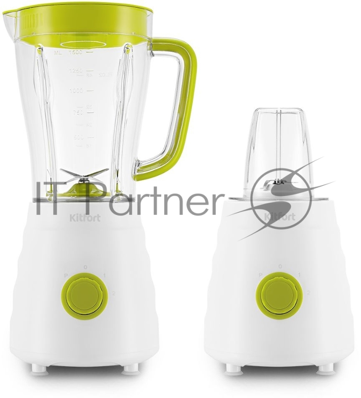 Блендер стационарный Kitfort КТ-3054-2 500Вт белый/салатовый