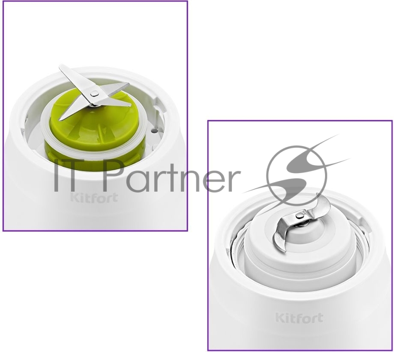 Блендер стационарный Kitfort КТ-3054-2 500Вт белый/салатовый