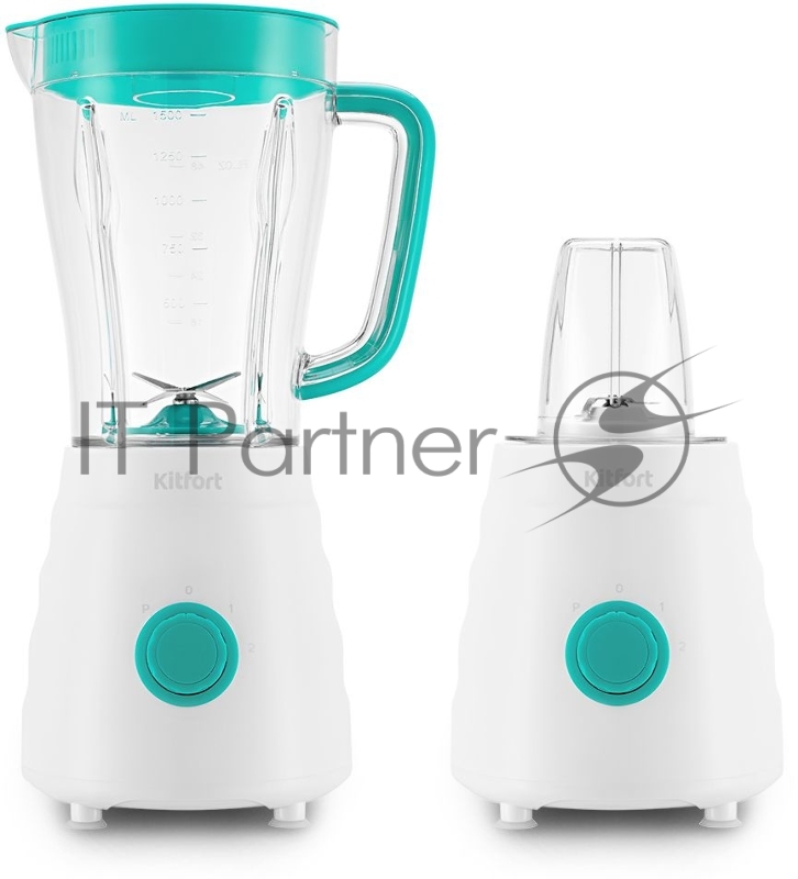Блендер стационарный Kitfort КТ-3054-3 500Вт белый/бирюзовый