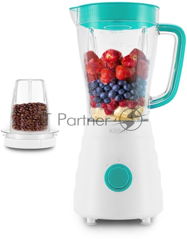 Блендер стационарный Kitfort КТ-3054-3 500Вт белый/бирюзовый