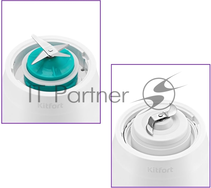 Блендер стационарный Kitfort КТ-3054-3 500Вт белый/бирюзовый