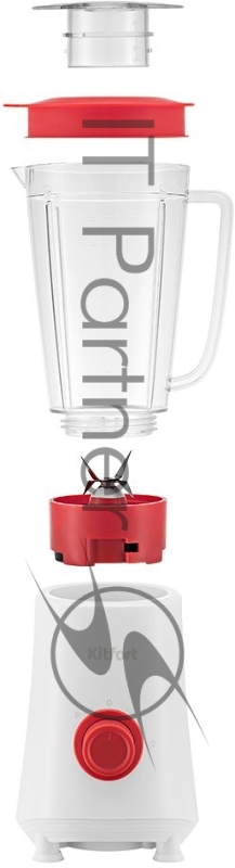 Блендер стационарный Kitfort КТ-3055-3 300Вт белый/красный