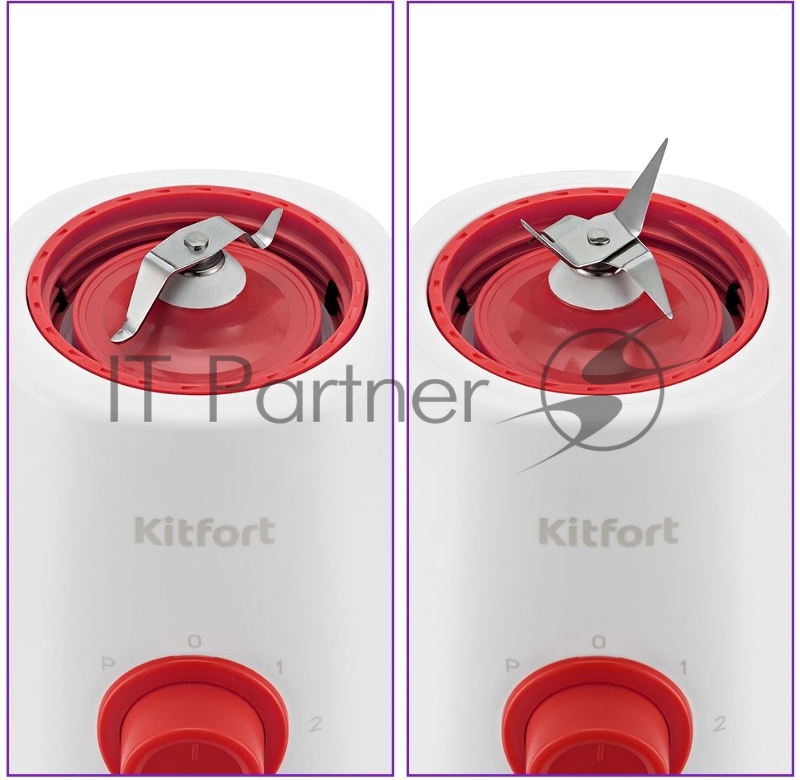 Блендер стационарный Kitfort КТ-3055-3 300Вт белый/красный