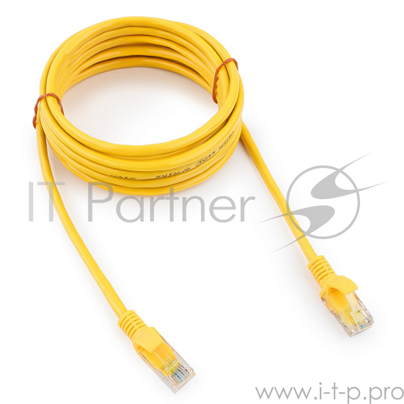 Патч-корд UTP Gembird 5e, 3м, литой, многожильный (желтый)