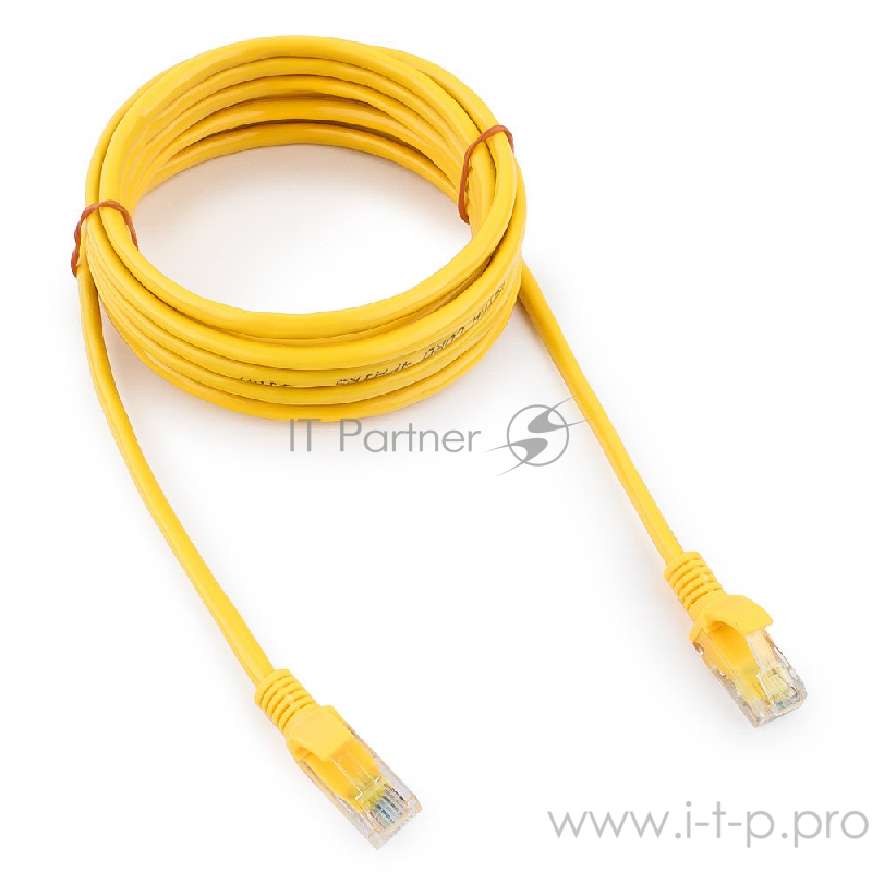 Патч-корд UTP Gembird 5e, 3м, литой, многожильный (желтый)