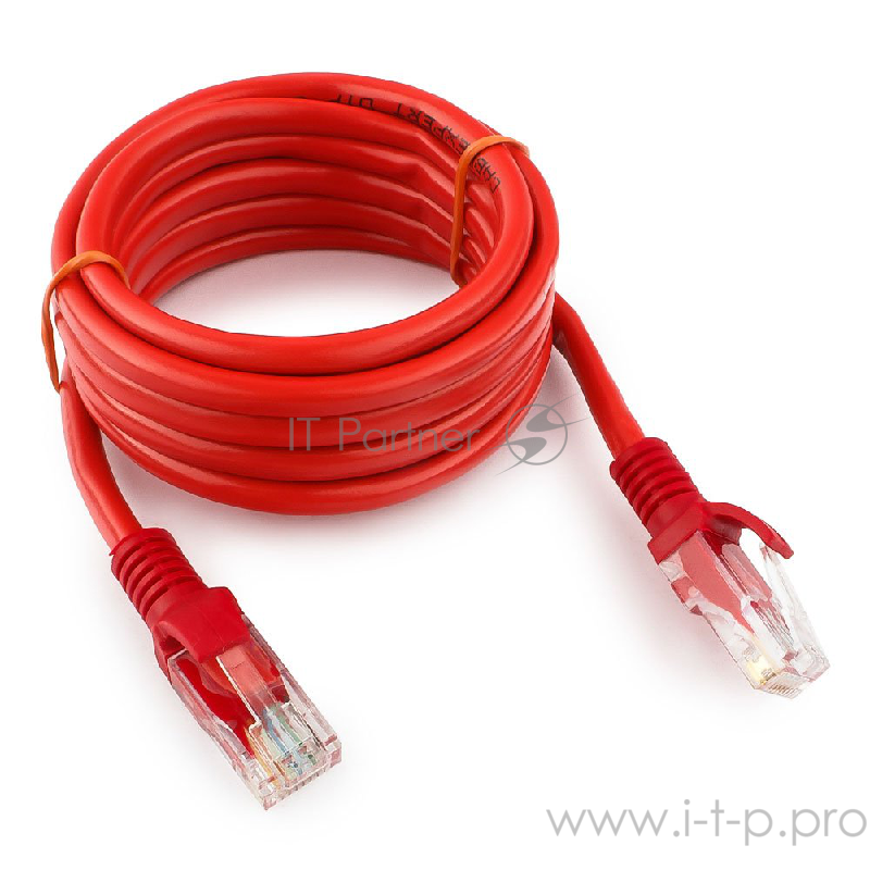 Патч-корд UTP Gembird 5e, 2м, литой, многожил. (красный)